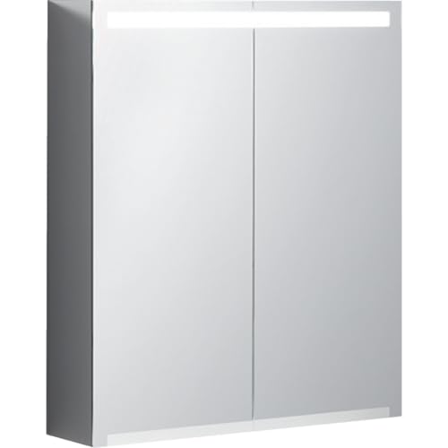 Keramag Geberit Option Spiegelschrank mit Beleuchtung, Zwei Türen, Breite 60 cm, 500582001-500.582.00.1