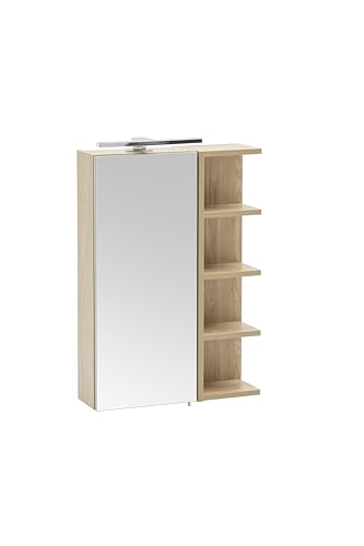 Schildmeyer Spiegelschrank Piazza 160380, Eiche hell Dekor, 50 x 16 x 74,8 cm