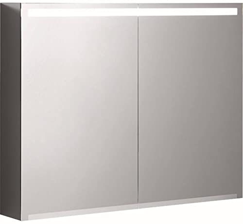 Keramag Geberit Option Spiegelschrank mit Beleuchtung, Zwei Türen, Breite 90 cm, 500583001-500.583.00.1