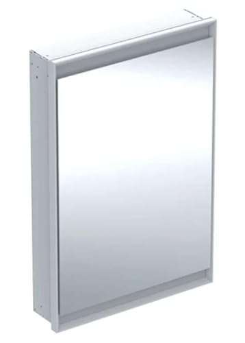 Keramag Geberit ONE Spiegelschrank mit ComfortLight, 1 Tür, Unterputzmontage, Aluminium eloxiert, 60x90cm, 505.800; Ausführung: Anschlag Links
