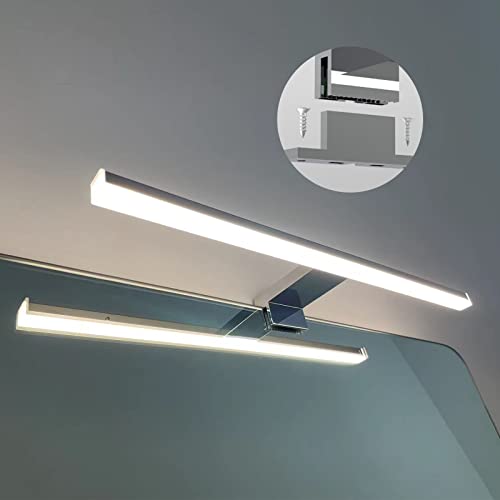 DILUMEN Spiegellampe Badezimmer, 10w 800lm 40cm, LED Spiegelschrank Beleuchtung, Spiegelleuchte Bad Moderne,Spiegel Lampe Bad, Naturweiß 4000K Badleuchte