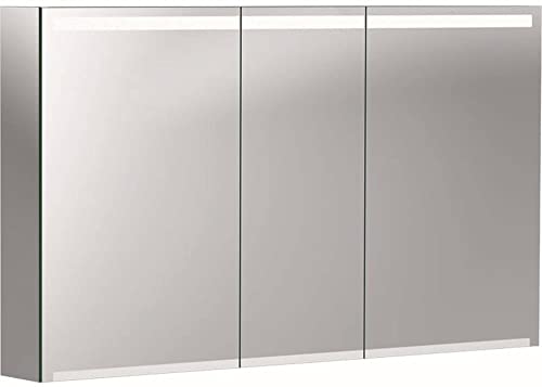 Keramag Geberit Option Spiegelschrank mit Beleuchtung, DREI Türen, Breite 120 cm, 500207001-500.207.00.1