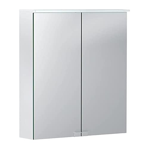Geberit Option Basic Spiegelschrank mit Beleuchtung, Zwei Türen, Breite 60cm, 500273001-500.273.00.1