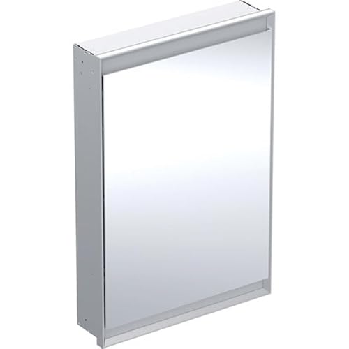 Keramag Geberit ONE Spiegelschrank mit ComfortLight, 1 Tür, Unterputzmontage, Aluminium eloxiert, 60x90cm, 505.800; Ausführung: Anschlag rechts