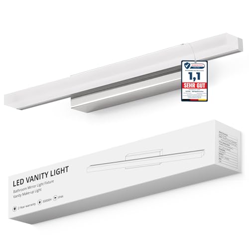 Yafido LED Spiegelleuchte Bad 40CM Spiegellampe Badezimmer Naturweiß über Spiegel, 9W Spiegellampen IP44 Spiegelschrank Beleuchtung Leuchte Spiegelbeleuchtung Wandspiegel Lampe Bathroom Mirror Light