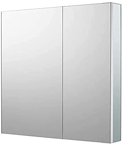Sunrosa Aluminium-Badezimmer-Medizinschrank mit Spiegeltür, 30 "×27,5" Badezimmer-Spiegelschrank, wandmontierbarer und eingelassener Spiegelschrank, 2 Türen Medizin Schrank Organizer II