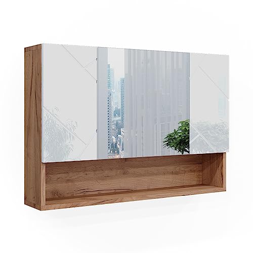 Vicco Spiegelschrank Badspiegel Wandspiegel Irma modern Badezimmer Schrank Badschrank Badezimmermöbel Badmöbel 3 Türen