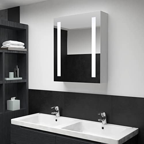 LED-Bad-Spiegelschrank, Waschtischunterschrank Rustikalen Schminktische Schränke Badezimmerwaschtische Unterschrank Badezimmer-Unterschrank 50x13x70 cm
