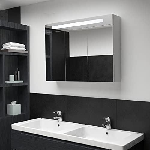 LED-Bad-Spiegelschrank, Waschtischunterschrank Rustikalen Schminktische Schränke Badezimmerwaschtische Unterschrank Badezimmer-Unterschrank 88x13x62 cm